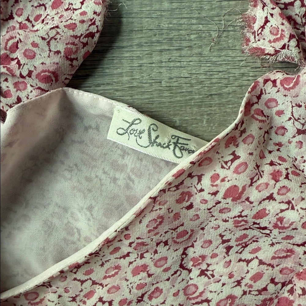 LOVESHACKFANCY Maeve Silk Dress in Rouge 10 - Picture 13 of 13